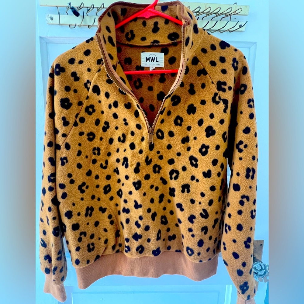 Madewell cheetah print sweatshirt